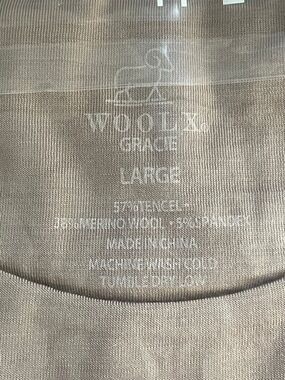 NEW Woolx Gracie Bodysuit Tencel Merino Blend in Mocha Meringue